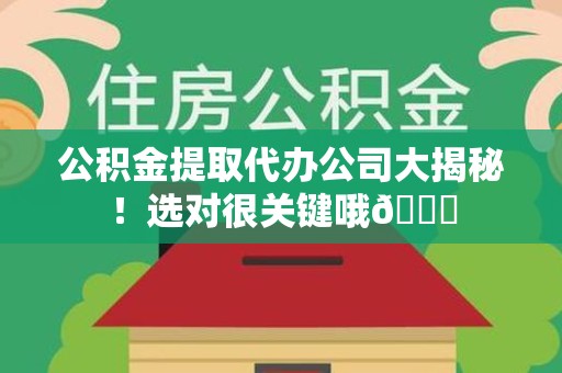 云霄公积金提取代办公司大揭秘！选对很关键哦😎